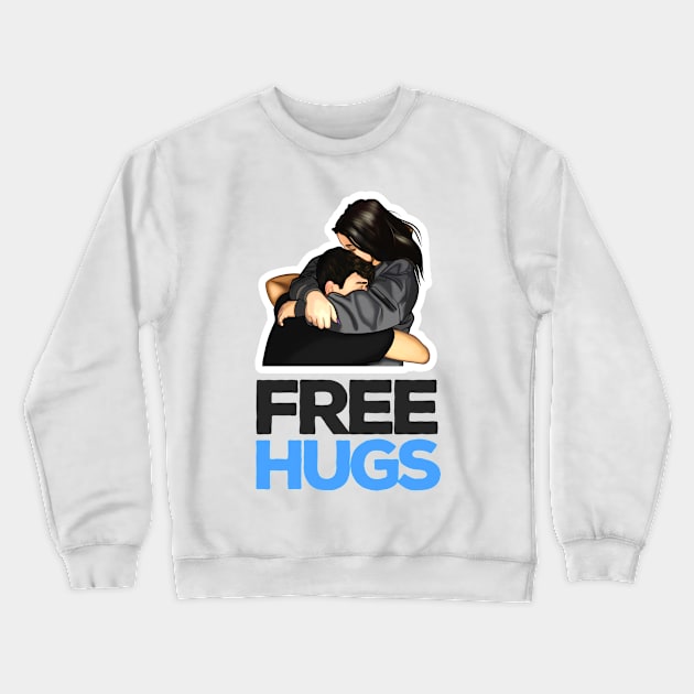 Free Hugs Crewneck Sweatshirt by The lantern girl